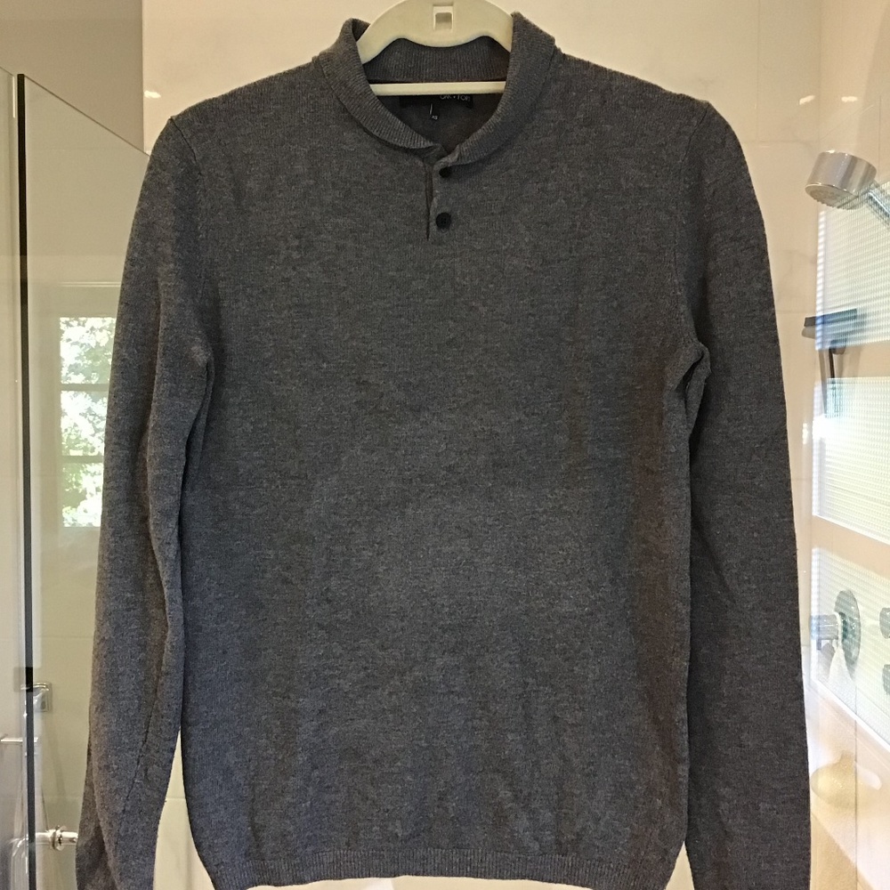 OAK + FORT Button Collar Sweater